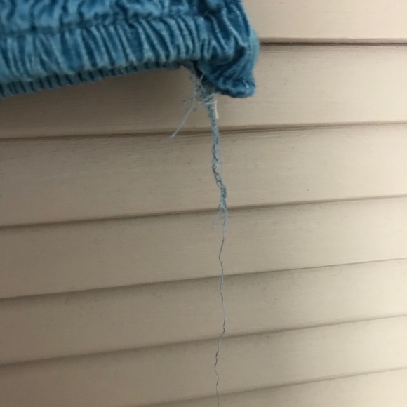 Denim Ribbed Crop Top - Picture 2 of 4